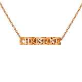 DIY Personalized Name Necklace Stainless Steel 35mm Pendant Women Jewelry