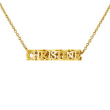 DIY Personalized Name Necklace Stainless Steel 35mm Pendant Women Jewelry