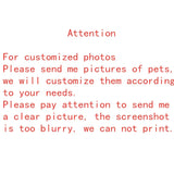 Pet Photo Projection Necklace Cat Dog Paw Pendant Choker Chain Memory Jewelry