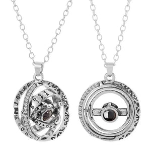 Couple Choker Astronomical Ball Necklace 100 Language Jewelry