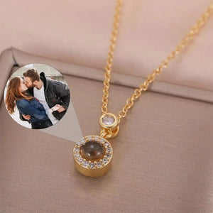 Zircon Choker Couple Pendant Necklace Jewelry