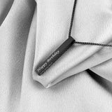 Personalized Stainless Steel Bar Name Necklace for Women