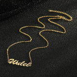 Name Necklace with Birthstone Crystal Letter for Women Birthday