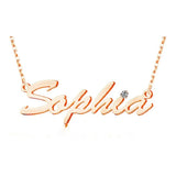 Name Necklace with Birthstone Crystal Letter for Women Birthday