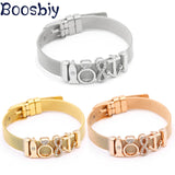 Stainless Steel Mesh Bracelet with Crown