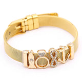 Stainless Steel Mesh Bracelet with Crown