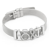 Stainless Steel Mesh Bracelet with Crown