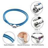 Leather DIY Charms Necklaces Steel Fine Sheepskin Fit European US Women DIY Jewe