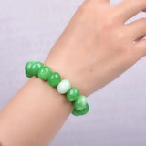 Green Natural Stone Bracelet Plate Beads Bracelets Fresh for Women Men