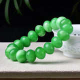 Green Natural Stone Bracelet Plate Beads Bracelets Fresh for Women Men