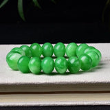 Green Natural Stone Bracelet Plate Beads Bracelets Fresh for Women Men