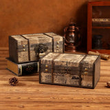 Dustproof Jewelry Box with Lock - Vintage Treasure Chest