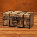 Dustproof Jewelry Box with Lock - Vintage Treasure Chest
