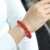 Red Natural Crystal Bracelets Pattern Beads Bracelets for Women Men