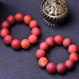 Red Crystal Bead Bracelet for Women Men Wrist Stone Jewelry
