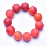 Red Crystal Bead Bracelet for Women Men Wrist Stone Jewelry