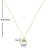Colorful Bee Pendant Sterling Silver Necklace For Women