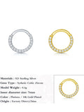 925 Silver Stud Earrings Zircon Cartilage Earrings