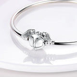 Charm Bracelet with Heart Pentagram Crown Flowers for Women