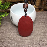 Natural Cinnabar Fish Pendant Necklace Evil Spirits Jewelry