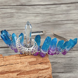 Crystal Queen Tiara Moon Crown Wedding Bridal Hair Accessories