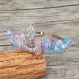 Crystal Queen Tiara Moon Crown Wedding Bridal Hair Accessories