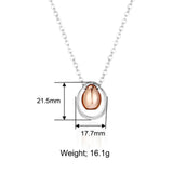 Stainless Steel Teardrop Pendant Necklace for Cremation Ashes