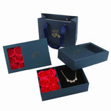 Elegant Ruby Gem Four Leaf Clover Jewelry Set