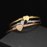 Silver Heart Bracelet Bangle Initial Charms Bracelets Women Jewelry