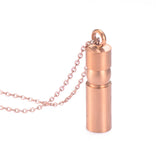 Silver Rose Stainless Steel Cremation Urn Ashes Pendant Necklace