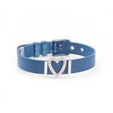 Mesh Bracelet Set with Heart Slide Charms Stainless Steel Bracelet