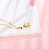 Stainless Steel Star Ashes Pendant Memorial Urn Necklace