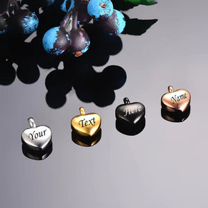Stainless Steel Cremation Heart Urn Necklace for Ashes Engraved Pendant