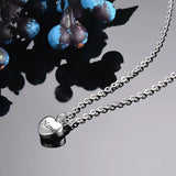 Stainless Steel Cremation Heart Urn Necklace for Ashes Engraved Pendant