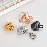 Stainless Steel Cremation Heart Urn Necklace for Ashes Engraved Pendant