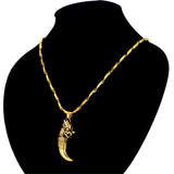 Dragon Head Pendant Necklace Wolf Tooth Amulet