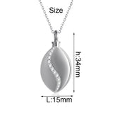 Stainless Steel Tear Drop Pet Urn Ashes Necklace Pendant