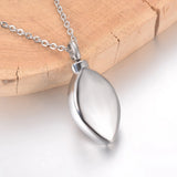Stainless Steel Tear Drop Pet Urn Ashes Necklace Pendant