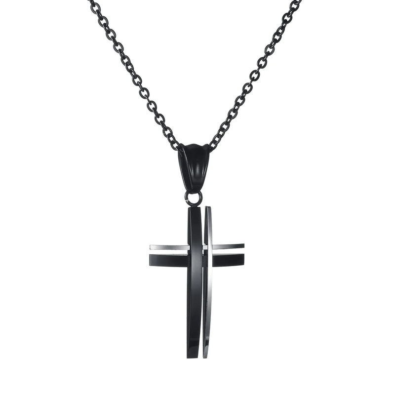 Unisex Lord Pendant Cross Necklace