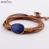 5 Times Wrap Bracelet Amethysts Labradorite Crystal