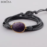 5 Times Wrap Bracelet Amethysts Labradorite Crystal