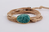 Wrap Bracelet 5 Times Natural Stone Charm Friendship Bracelet