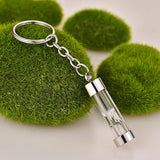 Stainless Steel Hourglass Ashes Necklace Urn Keychains Family Memorial