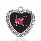 Drumset Circle Charm for Jewelry Making