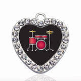 Drumset Circle Charm for Jewelry Making