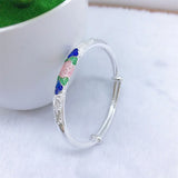 Drunken Flower Yinhua Silk Silver Lady Bracelet