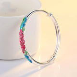 Drunken Flower Yinhua Silk Silver Lady Bracelet