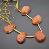 Drusy Agate Stone Big Irregular Drop Loose Beads Wine Purple