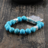 Drusy Bracelet Agates Druzy Bracelets Boho Turquoise Beads Women Bracelet