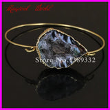 Leopard Stripe Druzy Stone Bangle Bracelet